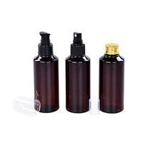 Bouteille en PET ambrée 60ml 100ml 120ml 150ml pour crème pour le visage, lotion, flacons pulvérisateurs cosmétiques