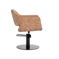 Chaise de salon vintage marron pour coiffeur, chaise de coiffure hydraulique réglable pour coiffeur, chaise de coupe de cheveux