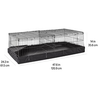 Cage à cochon d'Inde en métal étanche, résistante à l'eau, pliable, facile à nettoyer, ensemble de séparateurs pour petits animaux, portable intérieur/extérieur