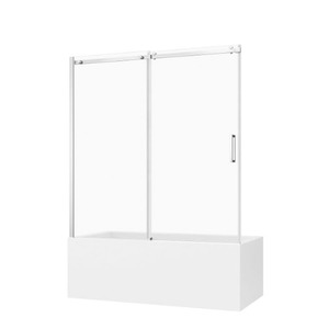 Porte de <span class=keywords><strong>baignoire</strong></span> coulissante en verre trempé poli <span class=keywords><strong>blanc</strong></span> de haute qualité sans cadre pour écran de <span class=keywords><strong>baignoire</strong></span> et salle de douche de salle de bain d'hôtel - Product Image 2