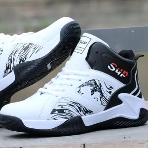 <span class=keywords><strong>Scarpe</strong></span> Sportive da Uomo, Alte per Basket, con Cinturino, Impermeabili, in Pelle, Suola Spessa, Rialzanti, Casual - Product Image 4