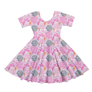 Moda yeni çiçek kız çocuk elbiseleri kısa kollu baskı çocuk elbise yaz çocuklar için elbiseler kız