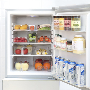 Fridge Bins Freezer Bins Refrigerator Organizer Stackable Food Storage Containers BPA Free Drawer Organizers For Refrigerator
