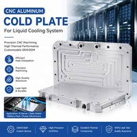 Plaque de refroidissement liquide en aluminium usinée CNC avec microcanaux en cuivre pour le refroidissement des serveurs GPU des centres de données IA