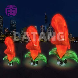 Lampes décoratives LED colorées en forme de fleurs pour parcs à thème et sites touristiques extérieurs, étanches IP65, couleurs personnalisées - Product Image 3