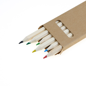 BECOL Lápices de Colores Promocionales de Madera, Mini <span class=keywords><strong>Set</strong></span> de Lápices de Colores de 3.5 Pulgadas con Caja de Papel Personalizada para Niños - Product Image 2
