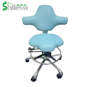 Silla de Examen por Ultrasonido Shileva, Color Azul Pavo Real, Ergonómica, Ajustable en Altura, con Ruedas, para Uso en Consultorios Médicos - Product Image 1