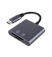 Lecteur de cartes USB C 2 en 1 D2537 pour cartes SD et TF, adaptateur de carte mémoire compact de type C