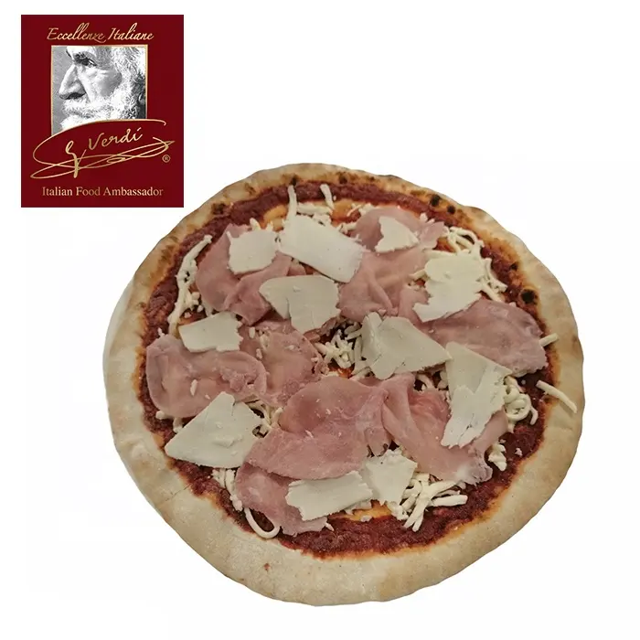 Giuseppe Verdi Pilihan GVERDI 380G Italia Pizza Ham & Keju Beku Siap Pakai 28 Cm