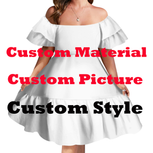 Prezzo basso all'ingrosso personalizzato Doble Layer Ruffle Sleeve Party Dress polinesiano Hawaii Tribal Print Chiffon abiti a strati di grandi dimensioni - Product Image 5