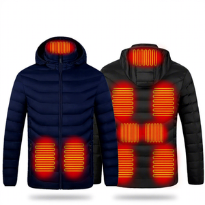 5V USB <b>Heated</b> Canvas Sporty <b>Jacket</b> Windproof Waterproof Hooded Men's Winter Outdoor Self Heating <b>Electric</b> Puffer - Product Image 1