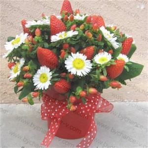 Livraison rapide fruits artificiels <span class=keywords><strong>faux</strong></span> fruits divers types en plastique fausse <span class=keywords><strong>fraise</strong></span> pour fête événement bouquet décoration - Product Image 3