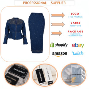 Conjunto de Vestido de <span class=keywords><strong>Fiesta</strong></span> de Dos Piezas de Mezclilla con Pedrería y Cuentas <span class=keywords><strong>para</strong></span> <span class=keywords><strong>Mujer</strong></span>, Modelo J1100, Elegante y Sofisticado, Vestido Formal de Dos Piezas <span class=keywords><strong>para</strong></span> <span class=keywords><strong>Fiesta</strong></span> - Product Image 6