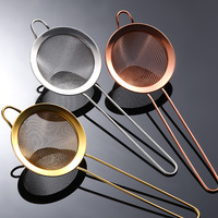 Tamis à thé matcha japonais en acier inoxydable 304, maille fine, or, rose, argent