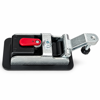 Serrure de panneau à compression à fermeture automatique avec clé, levier de déverrouillage d'urgence interne rouge, résistante aux vibrations, antirouille, pour porte de compartiment de VR
