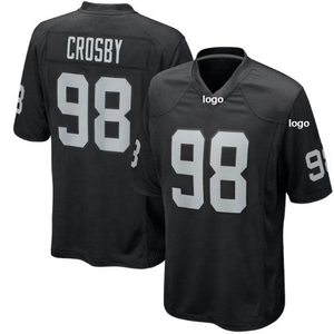 2025/26 Haute Qualité <span class=keywords><strong>Pas</strong></span> <span class=keywords><strong>Cher</strong></span> # 98 Crosby # 2 Jeanty # 89 Maillots brodés des Raiders <span class=keywords><strong>de</strong></span> Las Vegas pour hommes Bowers pour le football - Product Image 1