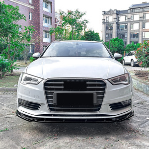 Audi A3 8V Front Lip Splitter Carbon Fiber Texture Matte Finish 2013-2016 Tuning Style Body Kit AMP-Z - Product Image 2