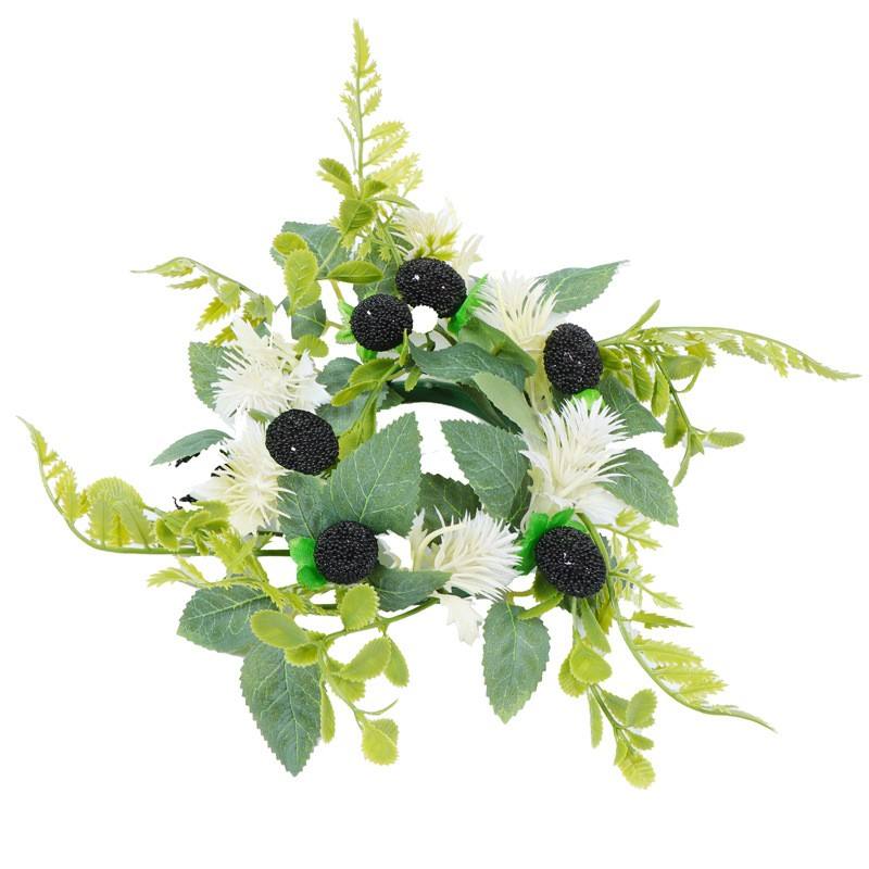 Christmas Raspberry Green Leaf Wreath - Model A