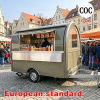 Remorque de cuisine mobile certifiée COC de haute qualité, conforme aux normes européennes, pour la vente de glaces, de hamburgers et de café