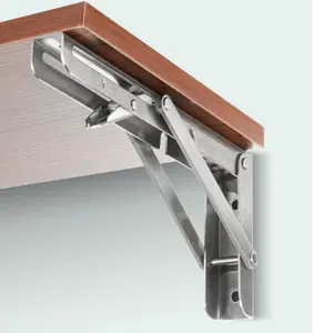 Modern Wall Mounted L type Metal Table Bench Support Folding Shelf Brackets