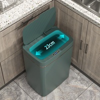 Poubelle Intelligente à Capteur Automatique en ABS, Carrée Moderne, Grande Capacité pour Salle de Bain et Cuisine, Idéale Espaces Étroits
