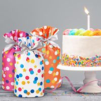 Offre Spéciale sacs à cordon motif dessin animé personnalisé emballage sacs en plastique bonbons biscuits sacs-cadeaux
