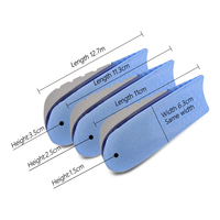 Semelle intérieure de chaussures en gel de silicone Inserts de talons demi-élévateurs invisibles Augmentation de la hauteur de la semelle intérieure du talon Coussin de levage des talons invisibles