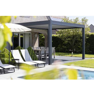 Pergola en aluminium avec rideaux motorisés d'extérieur, ombrage de jardin, volet roulant, écran zippé, pare-vent, pavillon de pergola 3x6 - Product Image 2