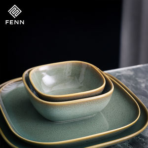 Fenn कारखाने प्रत्यक्ष लक्जरी वर्ग आकार प्रतिक्रिया ग्लेज्ड यूरोपे पोर्सिलेन घर और रसोई के लिए रेस्तरां सिरेमिक कटोरा - Product Image 1