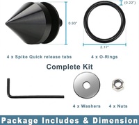 Attaches rapides à vis en aluminium billette pour pare-chocs et coffre de voiture