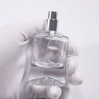 Botol Parfum Kaca Silinder Bening 30ml 50ml Mewah yang Dapat Disesuaikan, Alas Tebal, Pompa Semprot, Sablon, Lapisan Frost Matte