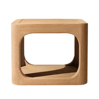 Table d'appoint de jardin personnalisable pour hôtel, en teck durable résistant aux intempéries, pour l'extérieur