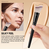 Ensemble de pinceaux de maquillage professionnels pour femmes avec éponge noire multifonctionnelle à double usage, logo personnalisé, outils cosmétiques lavables