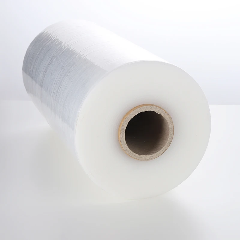 100% polyethylene nguyên liệu nhựa trong suốt gói bộ phim kéo dài thu nhỏ phim ảnh 23 micron LDPE bộ phim kéo dài