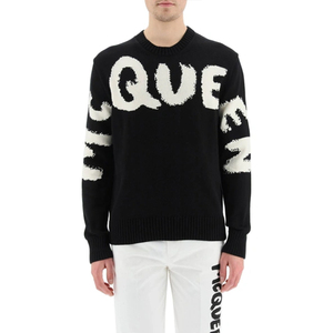 Suéter de <span class=keywords><strong>punto</strong></span> de moda de diseñador con logotipo personalizado, prendas de <span class=keywords><strong>punto</strong></span> de <span class=keywords><strong>manga</strong></span> larga con letras Jacquard, suéteres de <span class=keywords><strong>punto</strong></span> de lana para hombre - Product Image 2