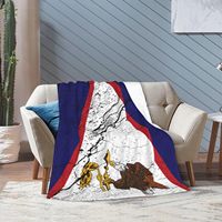 Plaid personnalisé sur le thème de la Samoa américaine, en tissu chaud et confortable, idéal pour un cadeau de pendaison de crémaillère et une utilisation décontractée.