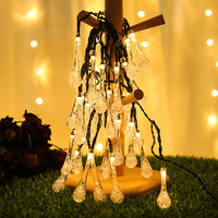Guirlandes lumineuses populaires pour la décoration de jardin, étanches, en forme de goutte d'eau, d'étoile, de boule, ampoules solaires pour jardin, lumières de jardin multicolores