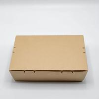 Boîte bento jetable en papier avec compartiments et fenêtre pour plats à emporter