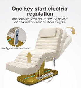 Nouveau Lit de Beauté Électrique 2025 à Succès avec Base Dorée et Pédale – Mobilier de Salon de Beauté - Product Image 4
