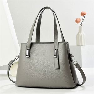 Minimalist Style Plain Color Tote Bags Lady's PU Leather Handbag for Gift - Product Image 1