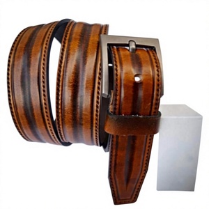 Compre en Línea Cinturón BS INTERNATIONAL de Cuero Vacuno Hecho a Mano, Longitud Personalizada, Estilo Vintage, Hebilla de Pin, Ecológico, Impermeable y Duradero - Product Image 3