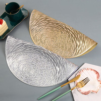 Décor de Table ajouré métal or chargeur assiettes tapis vinyle PVC napperons pour réception de mariage de vacances