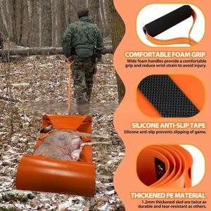 Trineo Plegable Resistente y Ligero <span class=keywords><strong>para</strong></span> Transportar Ciervos con Cuerda <span class=keywords><strong>de</strong></span> Remolque, Portátil, Resistente a Desgarros - Product Image 2