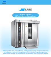 Horno Rotatorio de Aire Caliente Comercial de 32 Placas, Horno Grande para Panadería, Equipo para Hornear Pan, Pasteles, Galletas y una Variedad de Repostería