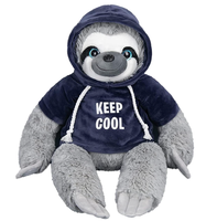 Poupée en peluche personnalisée de haute qualité peluche jouet avec logo personnalisé sur capuche ou T-shirt paresseux peluche jouet