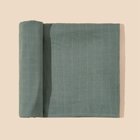 Couverture d'emmaillotage pour bébé en mousseline, lot cadeau, 2 couches, coton bambou, 400TC, certifiée GOTS, toutes saisons, couleur unie