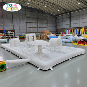 <span class=keywords><strong>Piscine</strong></span> à balles gonflable tie-dye douce pour tout-petits, aire de jeux pour enfants avec tunnel et toboggan pour baby shower - Product Image 4
