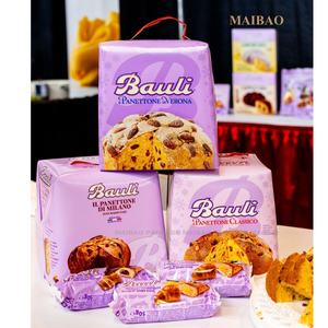 Caja de pastel de vacaciones fresco húmedo Receta italiana de Pandor autoensamblable con fruta confitada, cajas de papel para repostería con ventana - Product Image 5