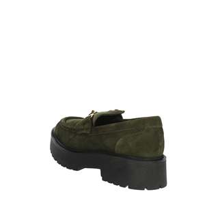 Cinzia <b>Soft</b> Women's Moccasin Verdone Flat <b>Shoes</b> Olive Green Suede Platform Loafers - Product Image 1