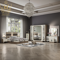 Ensemble de meubles de chambre à coucher de luxe pleine grandeur bonne qualité en bois chambre à coucher principale Style Simple coiffeuse table de chevet fonction stockage